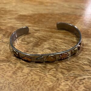 Silver and Gold Tone Cuff Bracelet
